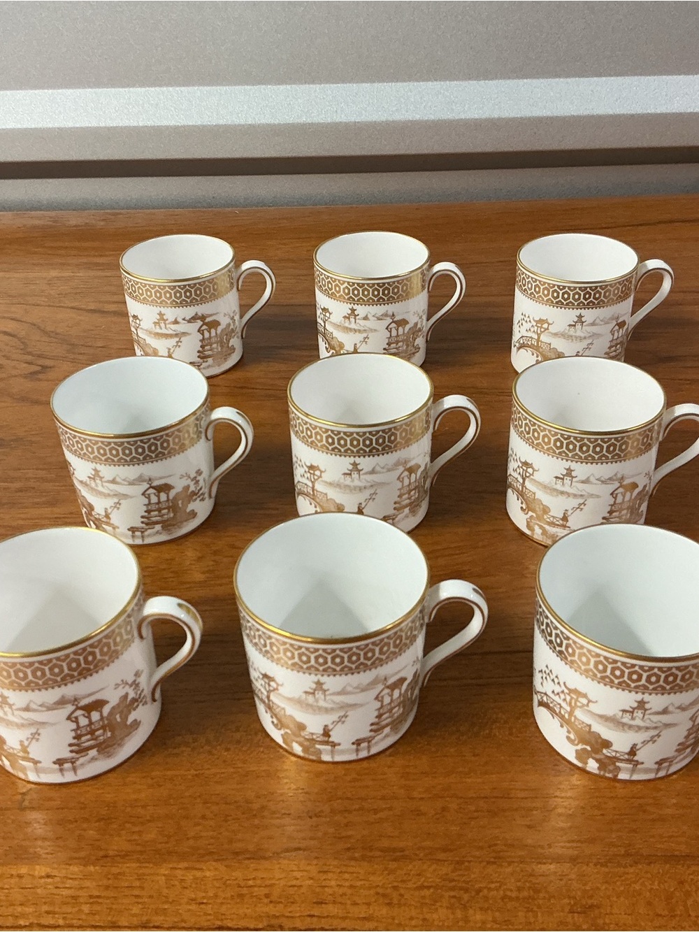Spode's Garden Bone China Y-7046 Flat Damitasse Cup Lot of 9 See Description